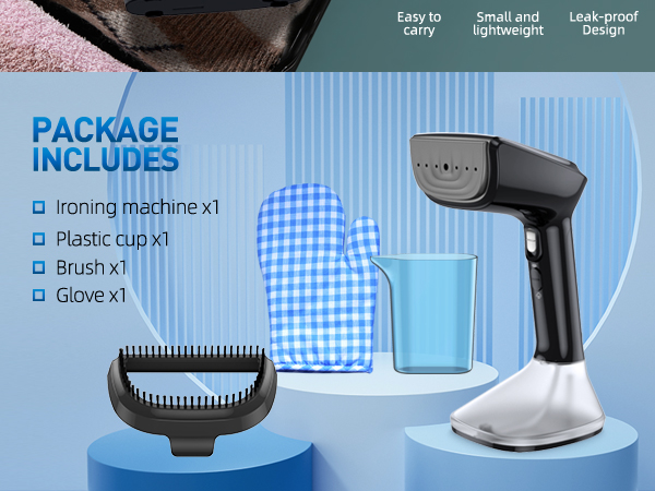package includes：ironing machine plastci cup brush glove