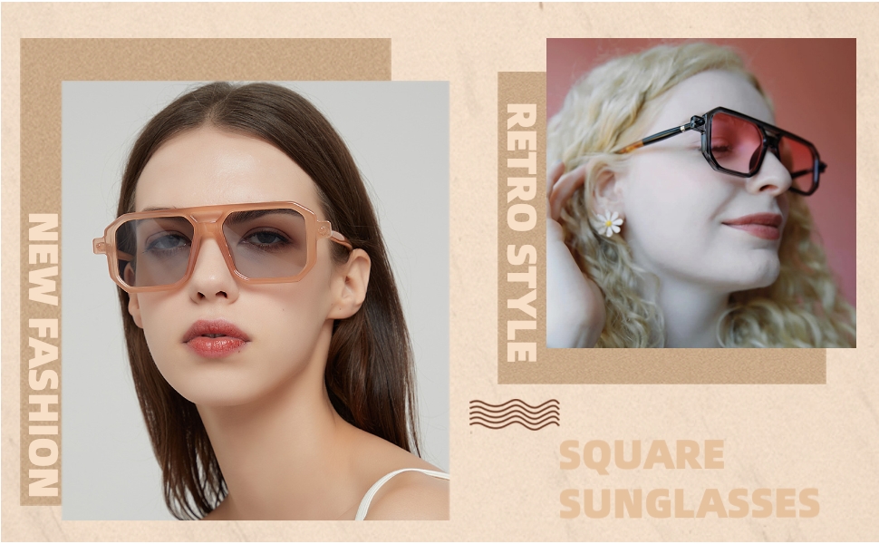 quadratische Sonnenbrille