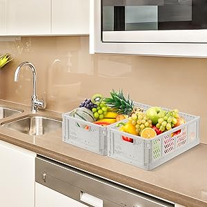 Folding Storage Basket for kitchen