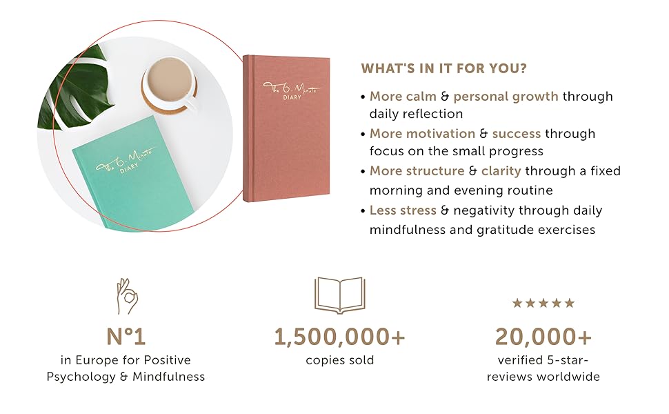 urbestself 6-minute-diary diary planner organizer journal 6-minute-diary-pure 6-minute-principle