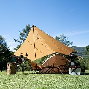 Amazon | [クイックキャンプ] アウトドア ポリヘキサタープ QC