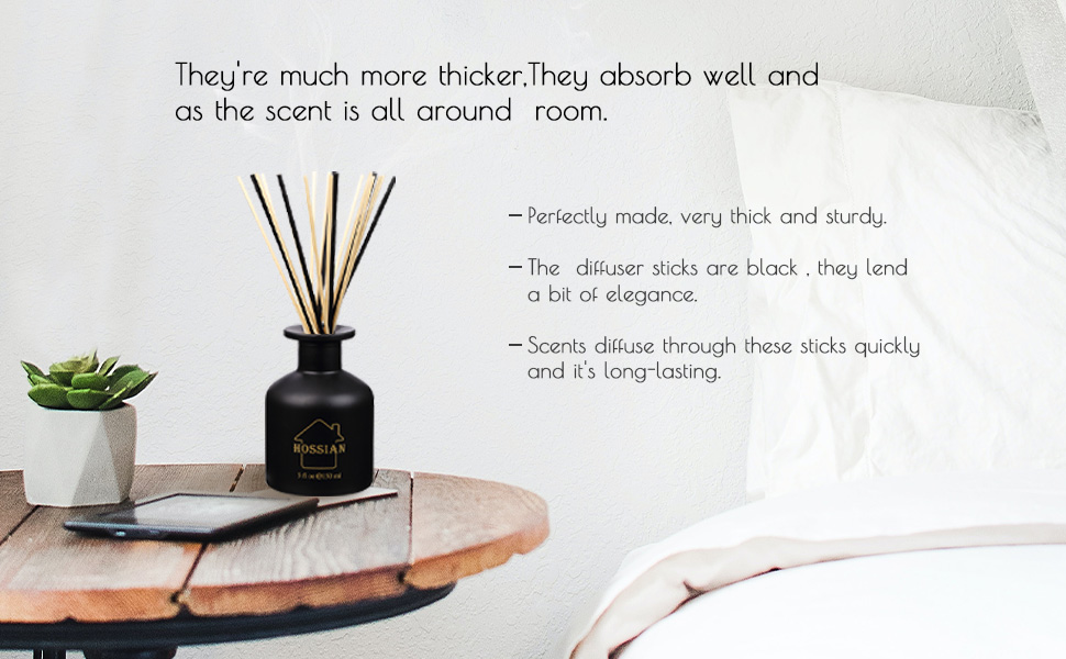 HOSSIAN Reed Diffuser Sticks Reed diffusersReed Sticks Diffuser Glass Bottles