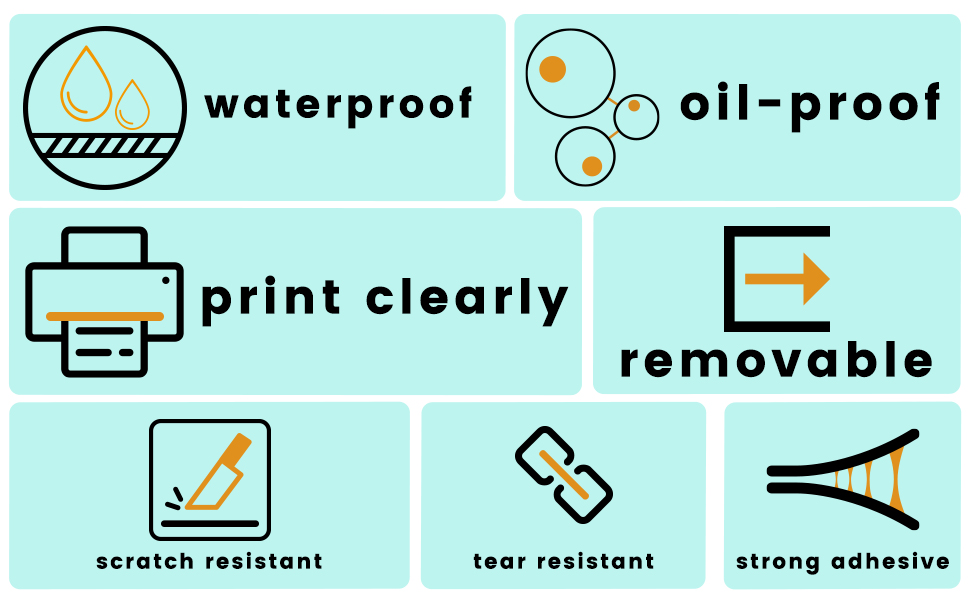 FATICO 2x1 Thermal Labels Waterproof White Thermal Barcode
