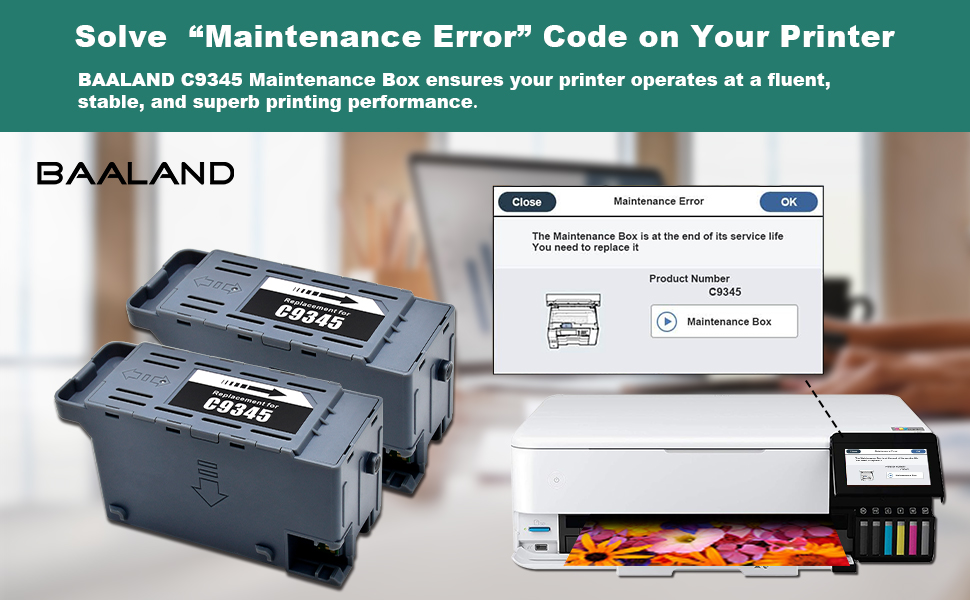 Amazon.com: C9345 Ink Maintenance Box for Epson ET-8550 ET