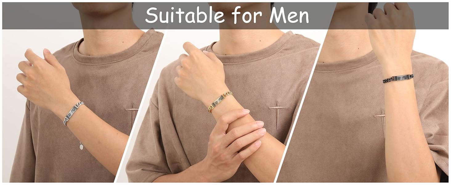 MeMeDIY Custom Eye Photo Bracelet for Men Women