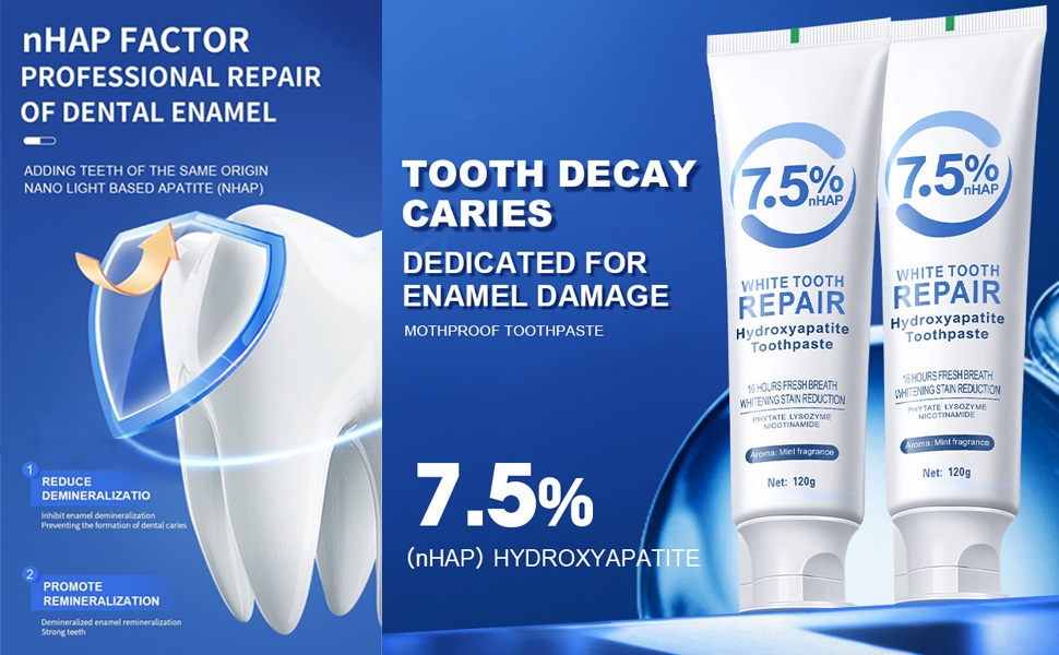 Hydroxyapatite Toothpaste 7.5%,ceelike hydroxyapatite Toothpaste for Enamel Protection