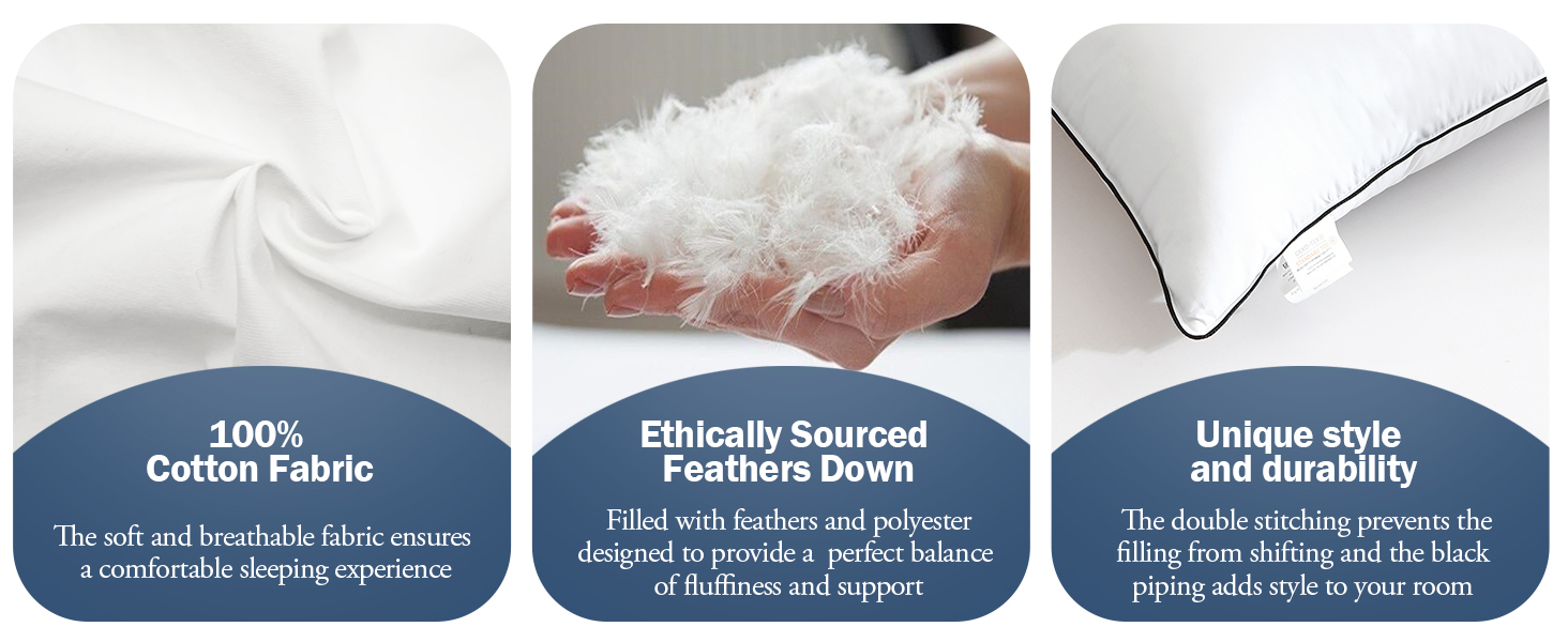 premium goose feather down pillow