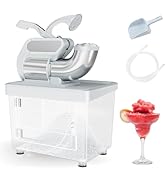 COSTWAY Electric Ice Crusher, 660 LBS/H Snow Cone Machine with Dual Blades, 300W ETL Approved Sha...