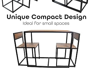 small table and 2 chairs