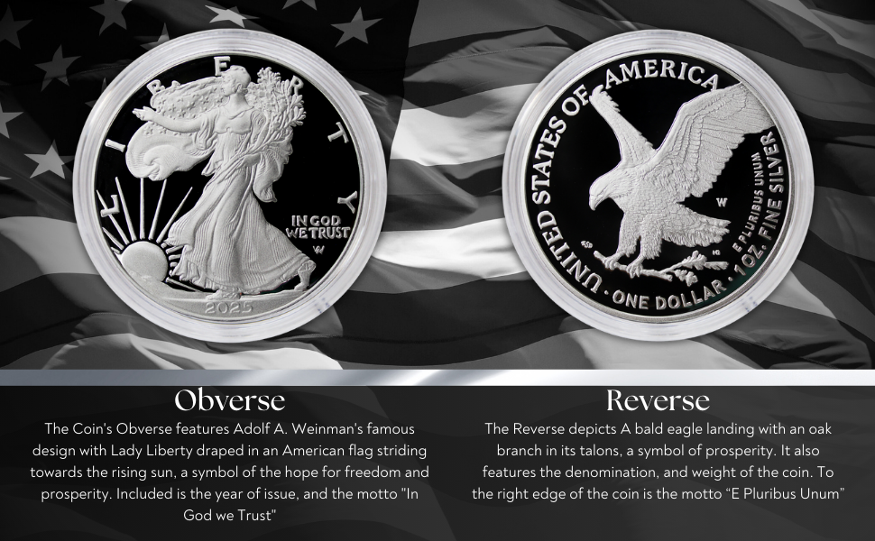 2025 W 1 oz American Silver Eagle Proof Coin PF-70 Ultra