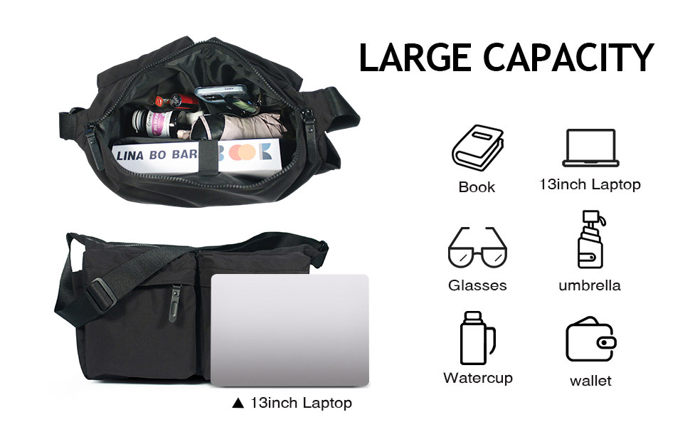 Large Hobo Shoulder Bag for Women or Men