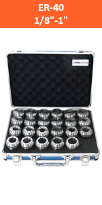Accusize Industrial Tools 23-Pc ER-40 Collet Set