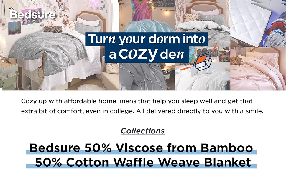 Bedsure Bamboo Blanket Queen Size Scottish Grey Summer