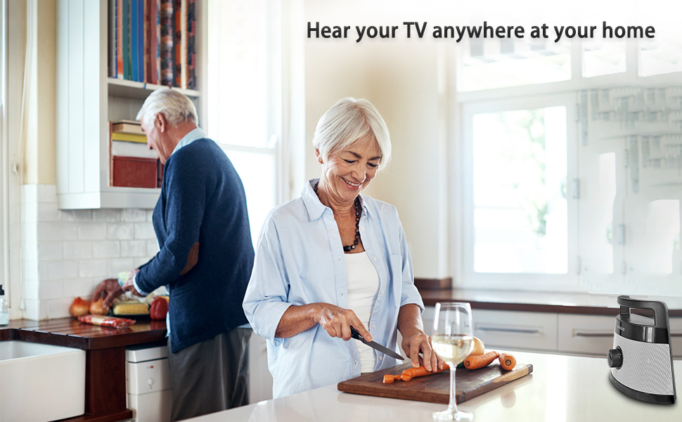 SIMOLIO Portable Wireless TV Speakers for Smart TV, Speaker for TV with Clear