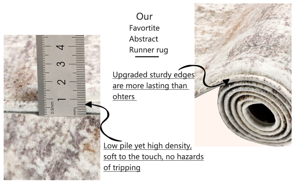 famibay Runner Rugs for Hallway, 2x8 Runner Rug Modern Abstract Hallway