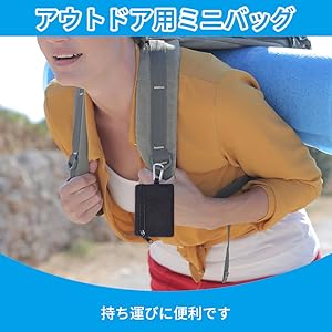 【naka】手小物入れ Amazon.co.jp: Zhejia カラビナ付 ミニポーチ メンズ 薄型 小型