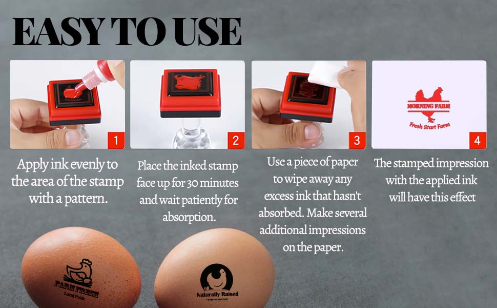 Egg Stamps for Fresh Eggs Personalized Custom Egg Stamp and