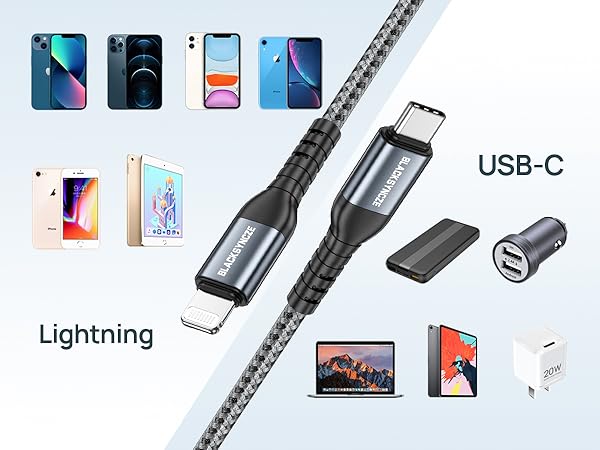 Amazon.co.jp: USB-C Lightningケーブル 1M 2本セット