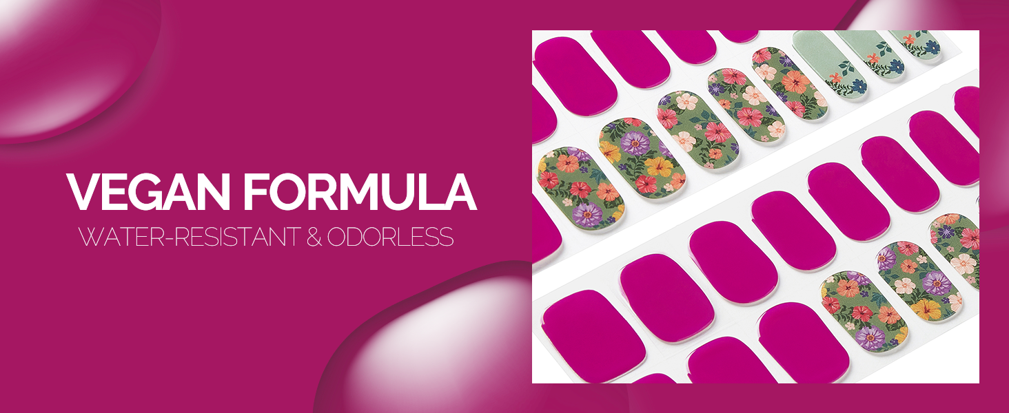 Nailog semi cured nail strip nail wrap Retro Jungle