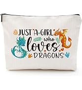 Sitsink Dragon Gifts for Girls - Dragon Lover Gift, Makeup Bags & Fans for Women