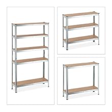 Relaxdays HBT 180x100x30 cm Schwerlastregal, 1250 kg Tragkraft, Lagerregal für Keller und Garage, 5 Ebenen, Silber 0fbb480e Fc12 4d34 8661 4678874b8c2f. CR0,0,300,300 PT0 SX220 V1