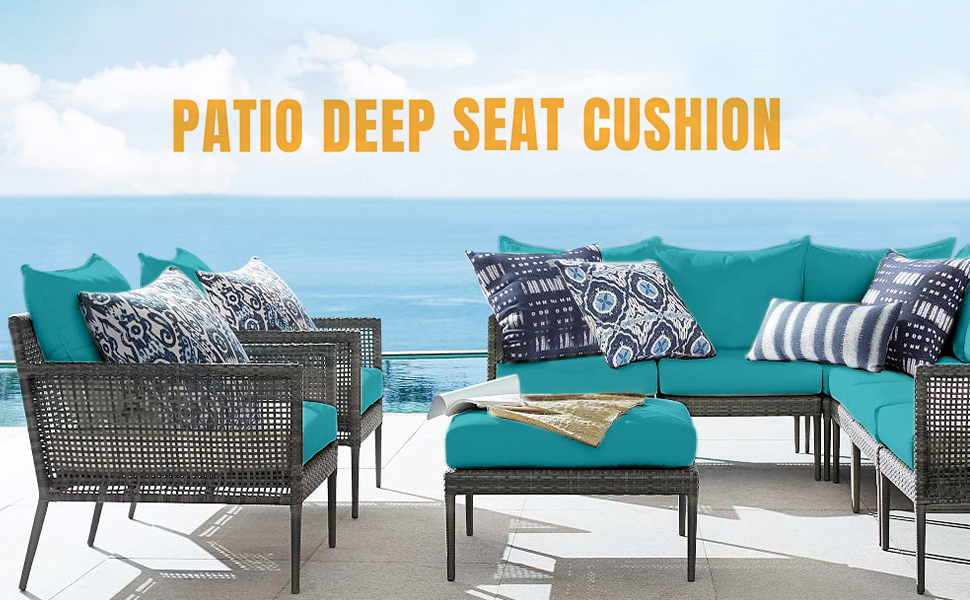 ideehome Deep Seat Patio Cushions, 24x24 Outdoor Cushions