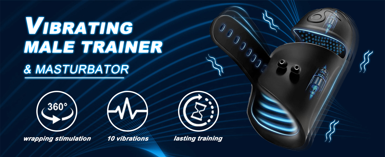 360°-Umhüllung Elektrische Penis Trainer Vibrator Masturbator mit 10 kraftvollen Vibrationen