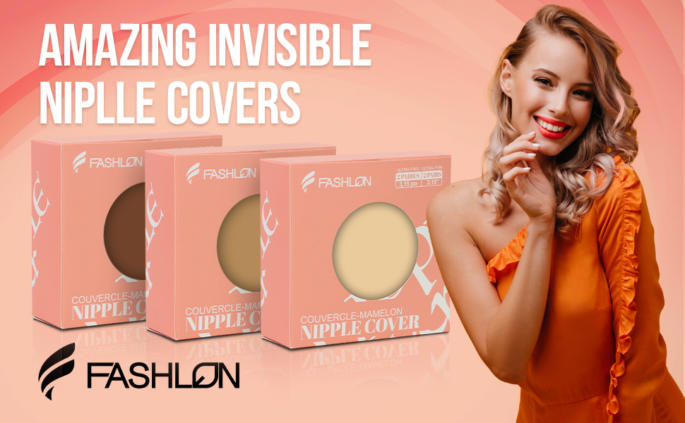 FASHLON Nipple Cover (2 Pairs, Safe for Sensitive Skin, Ultrathin