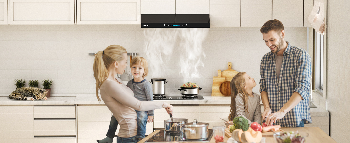 IKTCH 30 Inch Range Hood Under 900 CFM Range Hood