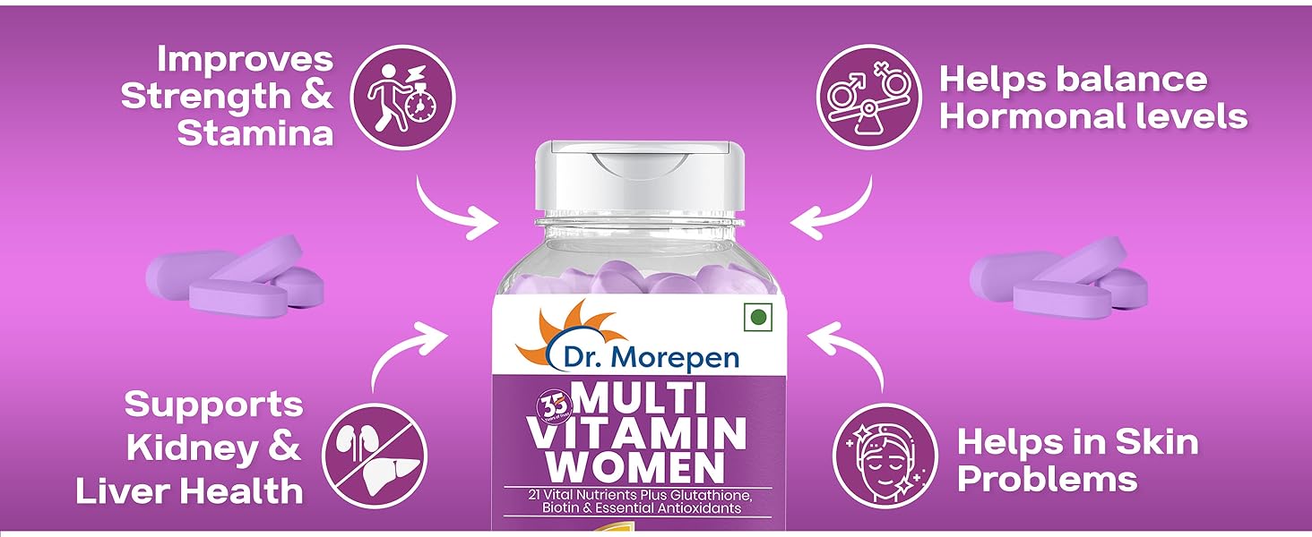 DR. MOREPEN Multivitamins For Women With Calcium & Herbal Extracts