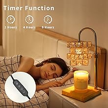 candle lamp warmer with timer 2H 4H 8H