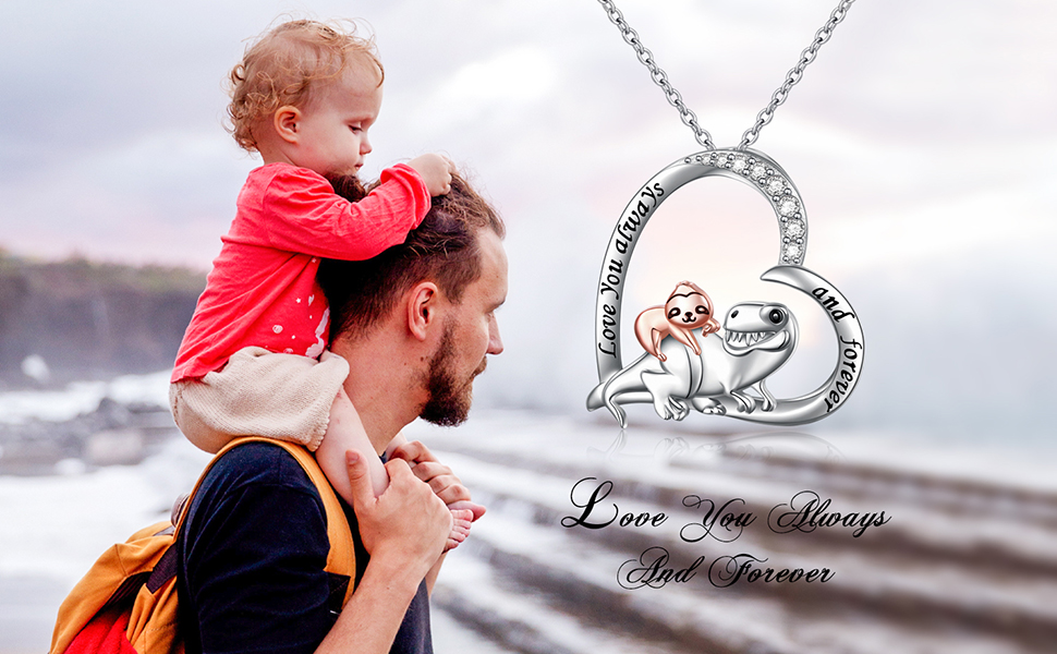 Love Heart Engraved I Love You for Always and Forever Cute Animals