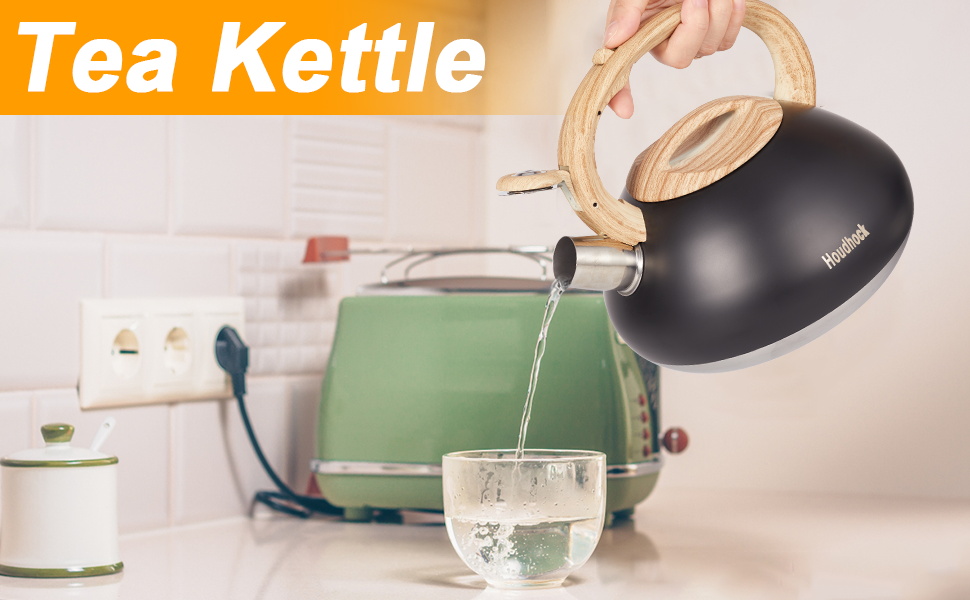 Amazon.com: Tea Kettle, 2.5 Liter Loud Stovetop Whistling Teakettle ...