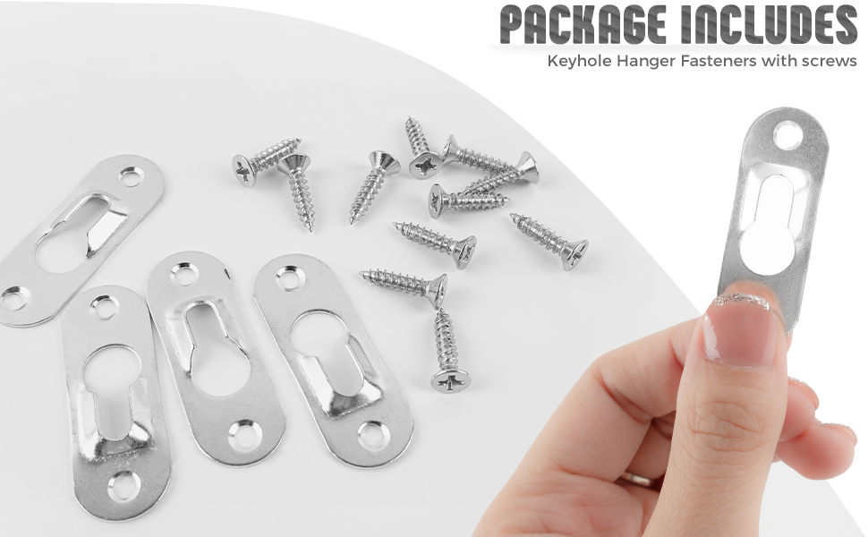 AUEAR, Metal Keyhole Hanger Picture Frame Mirror Hanging