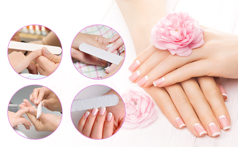 Diesisa Nail Files and Buffers, 30pcs Professional Manicure