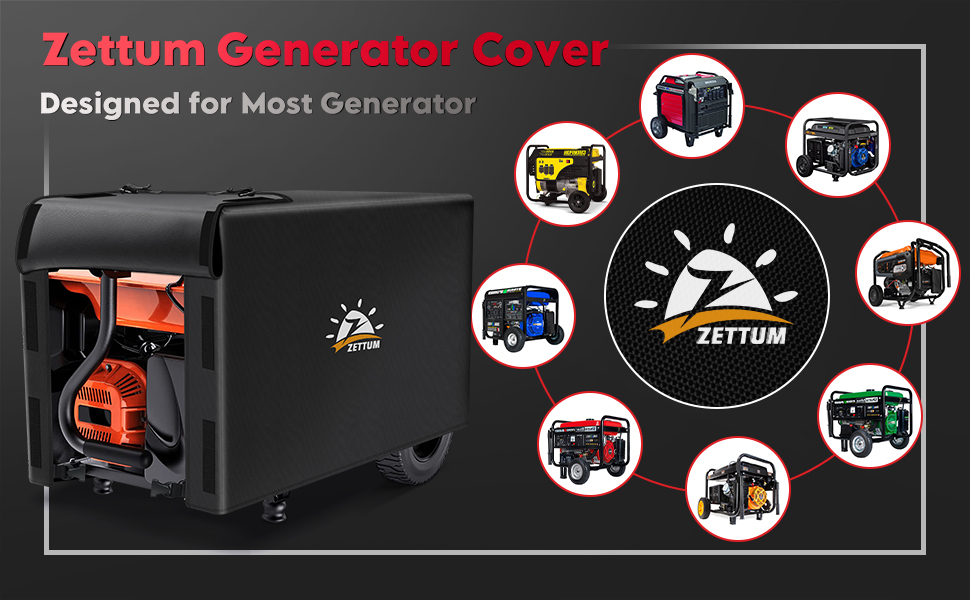 Zettum Generator Cover 26 Inch 600D Outdoor Generator Covers Heavy