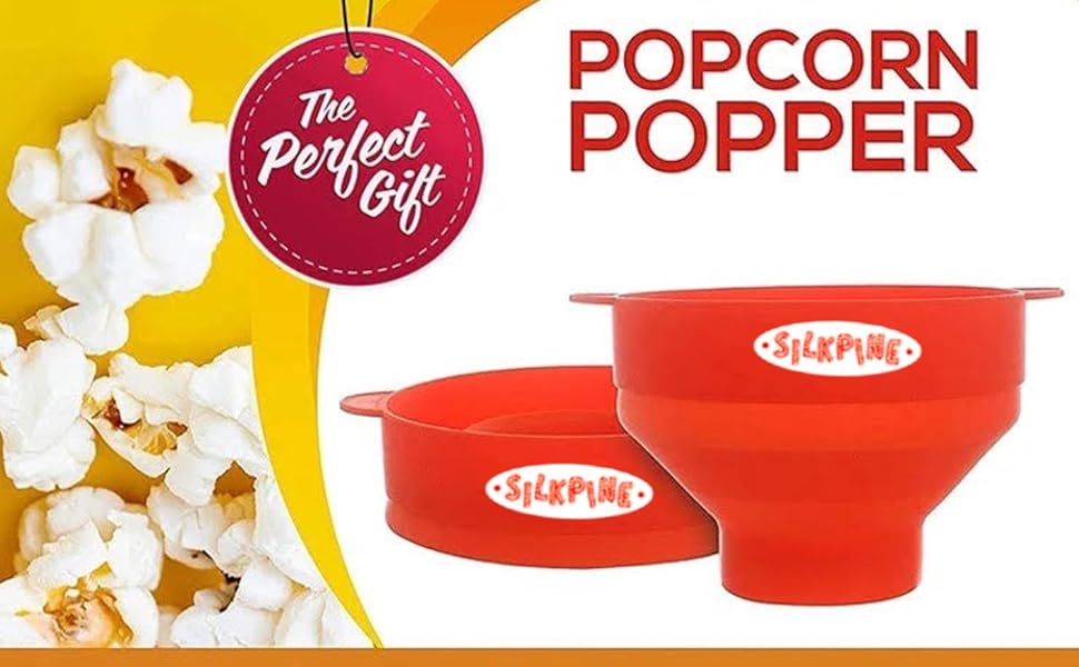 The Original Silkpine Microwaveable Silicone Popcorn Popper
