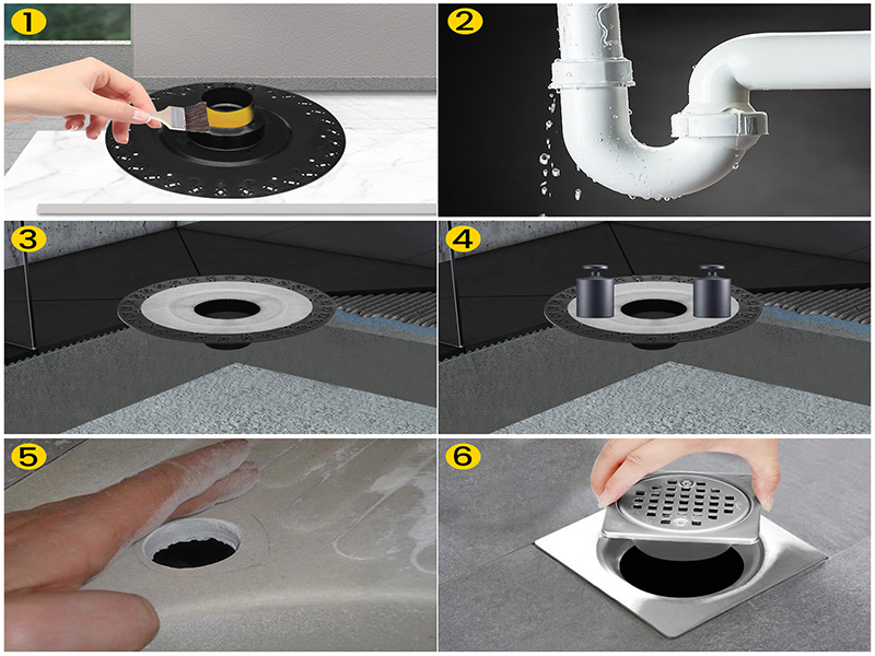 FERUERW Shower Floor Drain Kit, Compatible with Schluter Systems kerdi