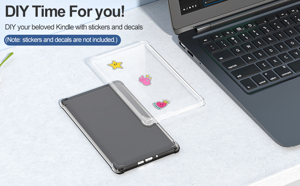 TQQ Clear Case for 6" Kindle Paperwhite (11th Generation2022) & Kindle Paperwhite Signature