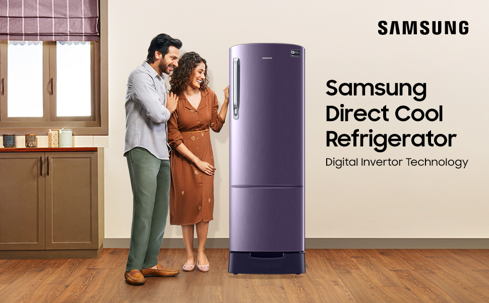 Samsung 255 L 3 Star Inverter Direct Cool Single Door Refrigerator Rr26t3yut Hl Pebble Blue Base Stand With Drawer Amazon In Home Kitchen