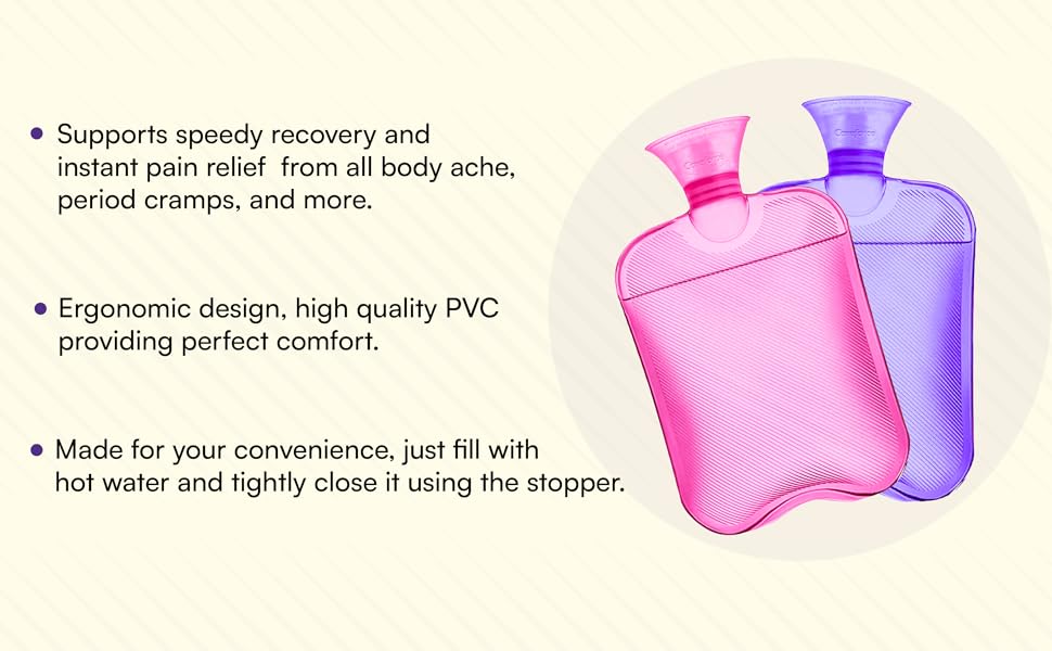 Careforce Hot Water Bag Hot Bags for Pain Relief in Shoulder, Back