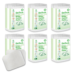 organic cotton pads, cotton squares, destalya, baby, diaper change