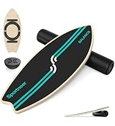 Sportneer Balance Board Upgrade – 8-in-1 Wooden Wobble Board with Roller, Rubber Ball & Half Ball...