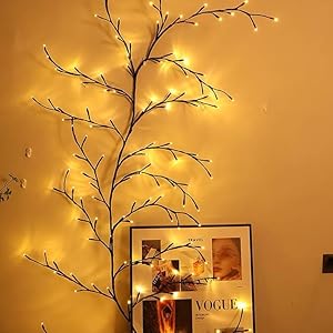led tree branch lights for wall