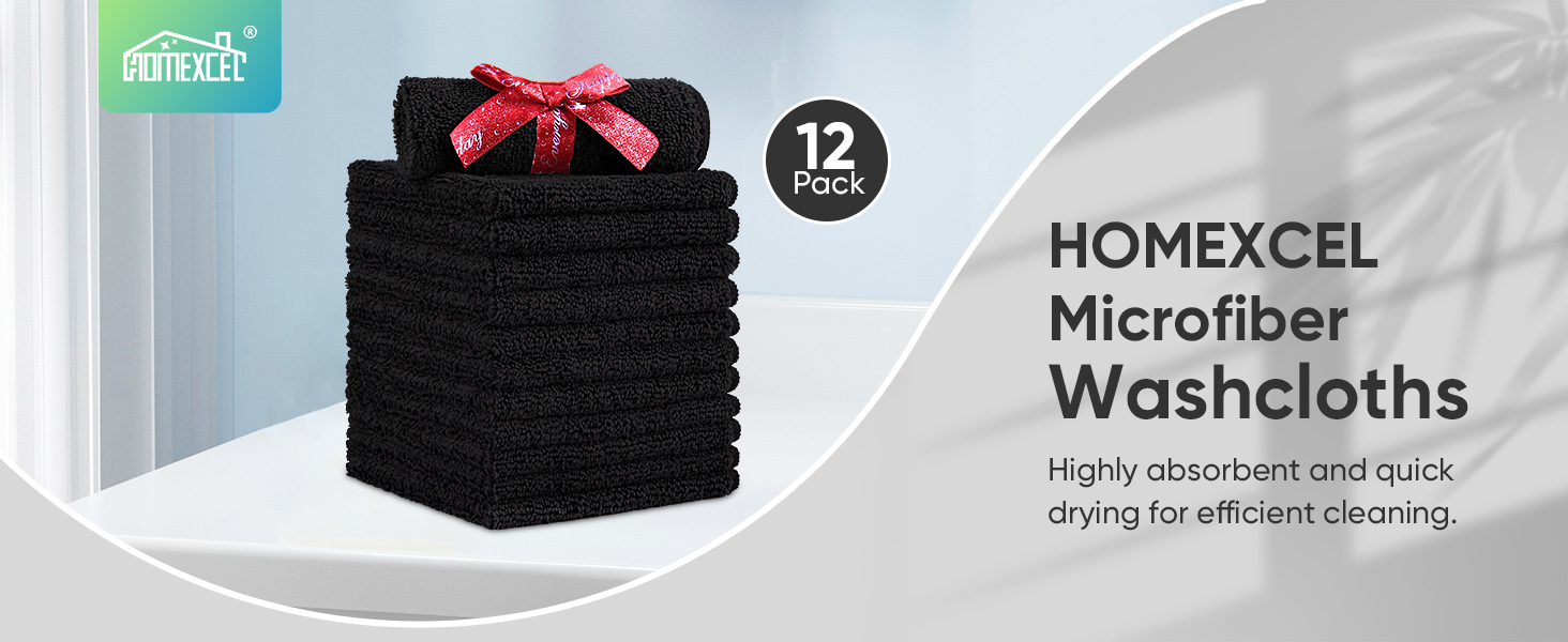 black washcloths
