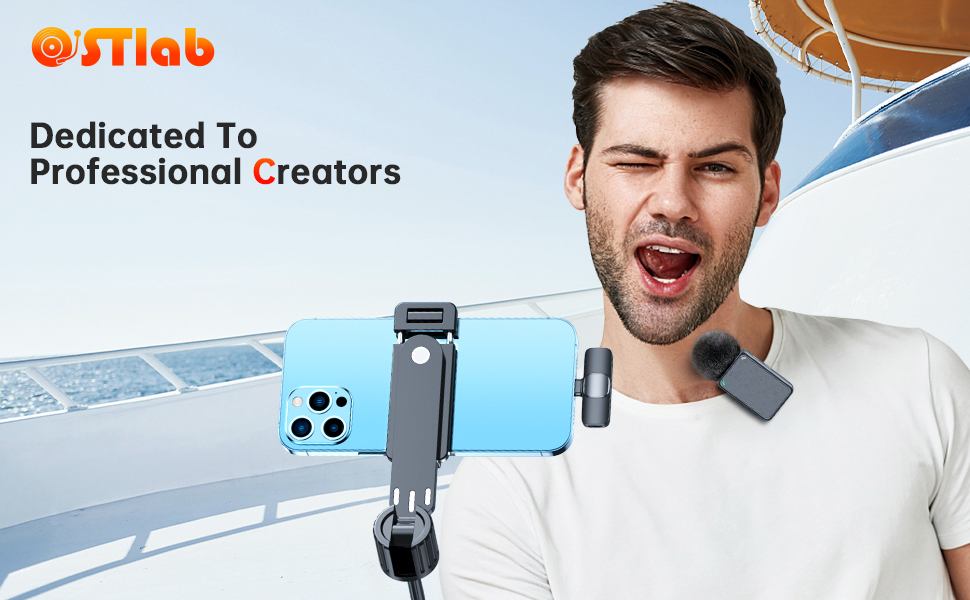 OSTlab Super Clear Audio Wireless Lavalier Microphone for
