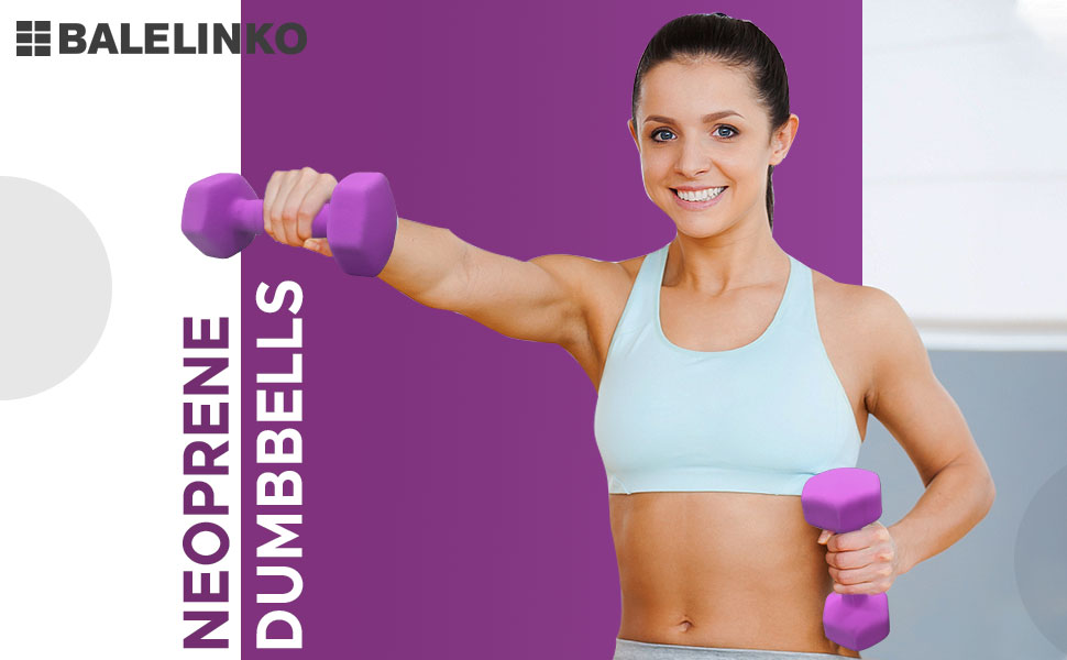 Neoprene Coated Dumbbell Purple