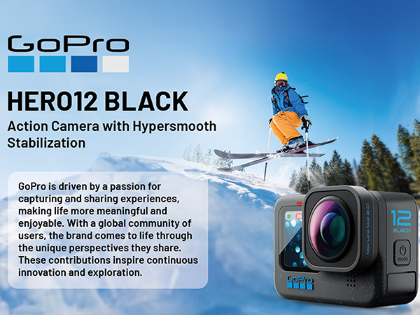 Amazon.com : GoPro HERO12 Black 4K Camera with Hypersmooth