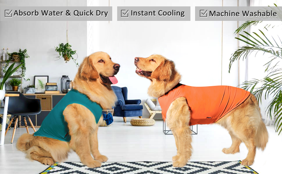 Kickred 2 Pack Dog Cooling Shirts, Ice Pet Vest Dog