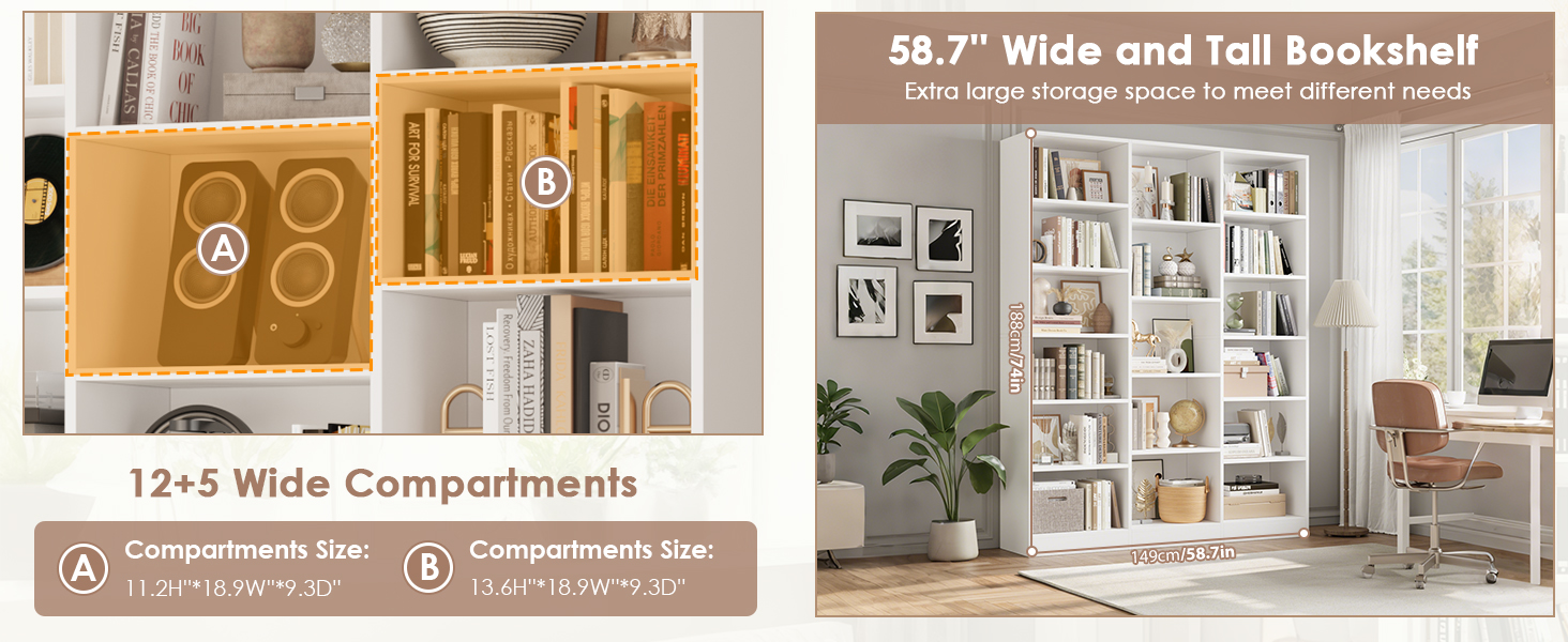 white bookcase